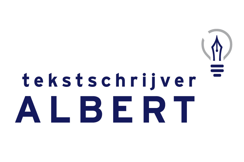 Logo voor tekstschrijver Albert.