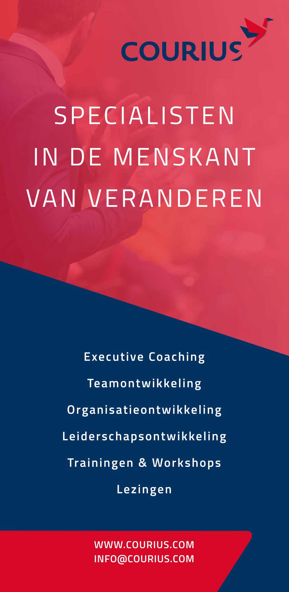 Huisstijl voor Courius: roll-up banner