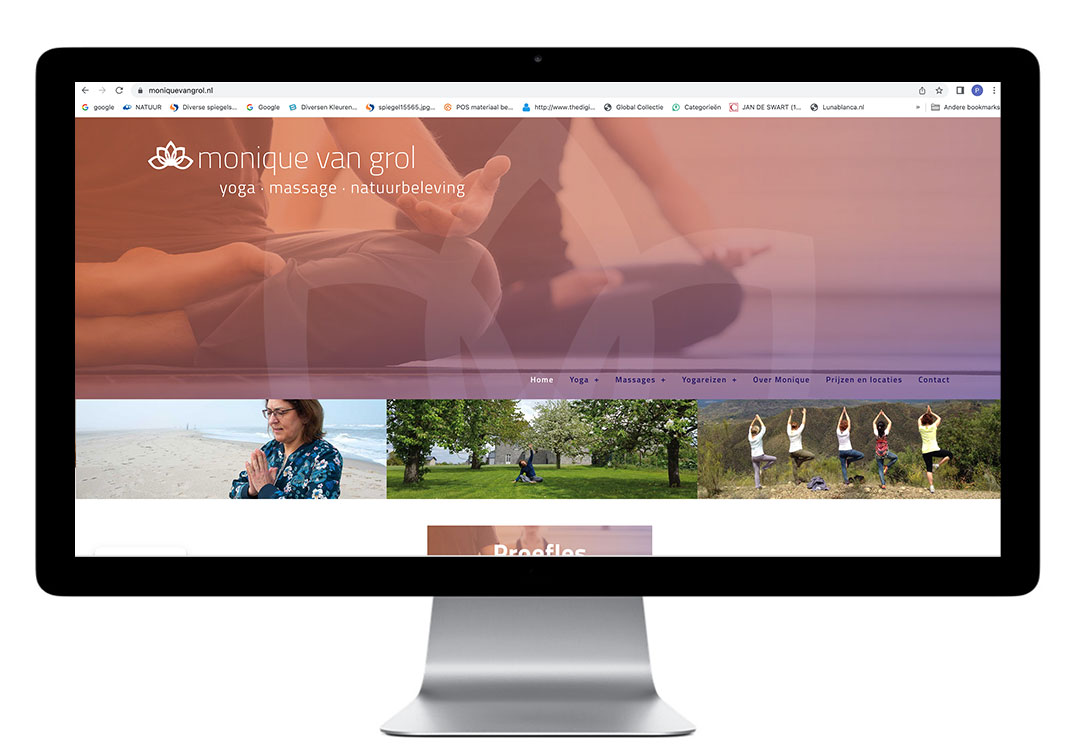 Website ontwerp en bouw voor yogaschool Monique van Grol