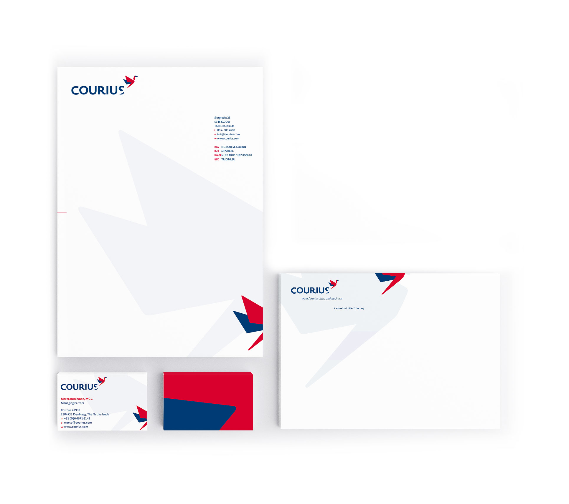 Huisstijl voor organisatieadviesbureau Courius