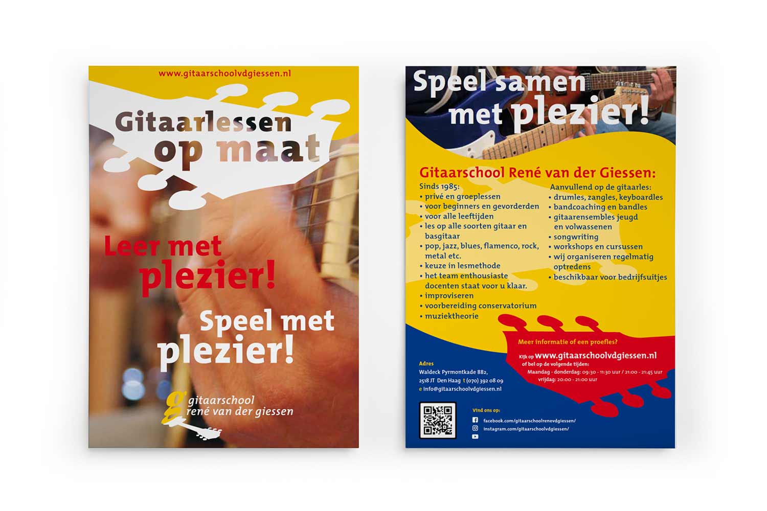 Vormgeving voor gitaarschool