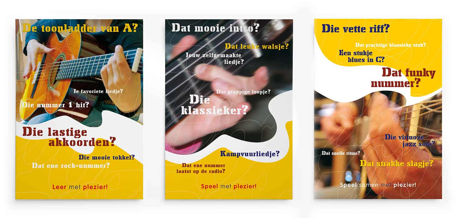 Vormgeving voor gitaarschool